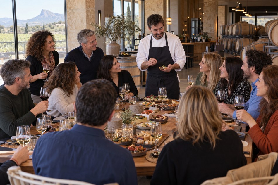 Experiencia enoturística y cocina en directo en una bodega de Alicante