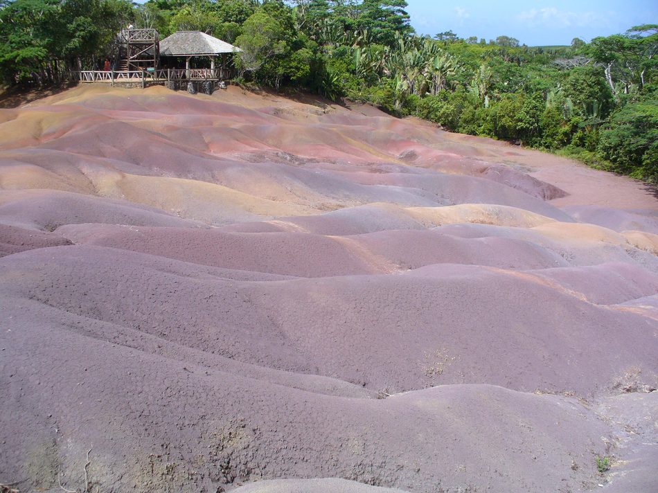 Tierra de los Siete Colores de Chamarel durante una excursión por Isla Mauricio