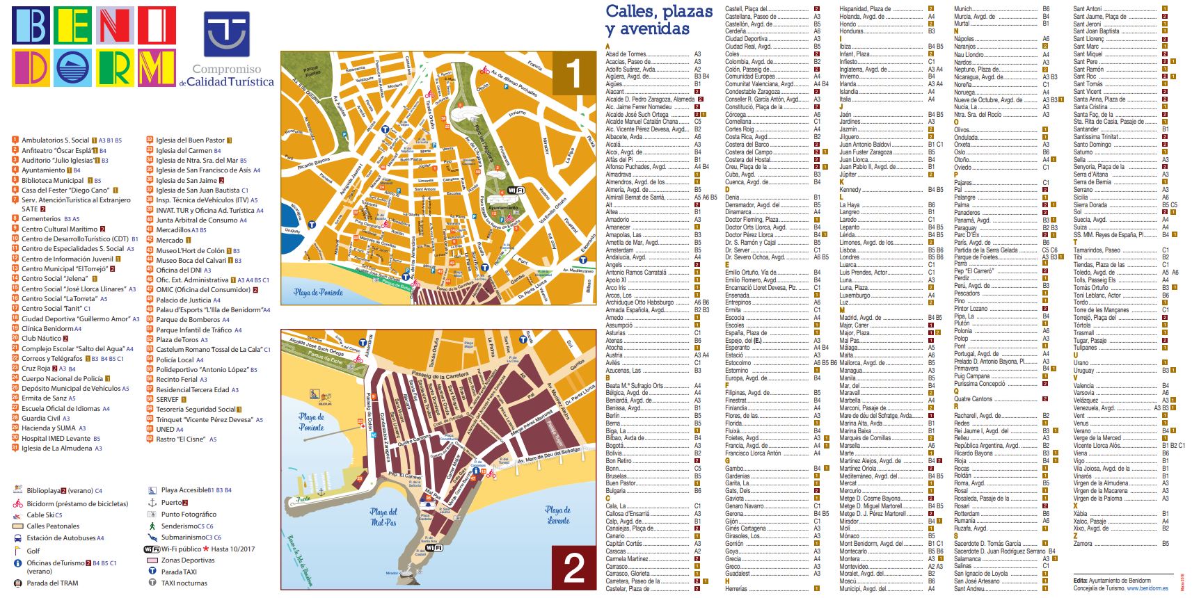 mapa Benidorm Plano Ciudad B2Bviajes