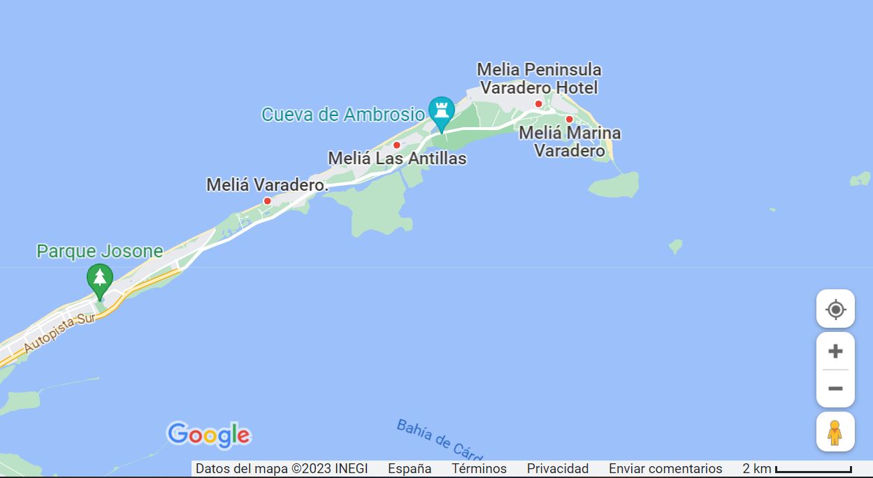 Mapa Ubicacion como llegar Hotel Melia Varadero