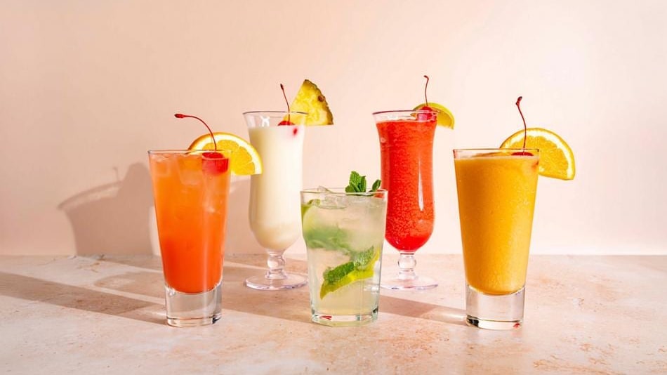 Selección promocional de cócteles y bebidas sin alcohol de MSC