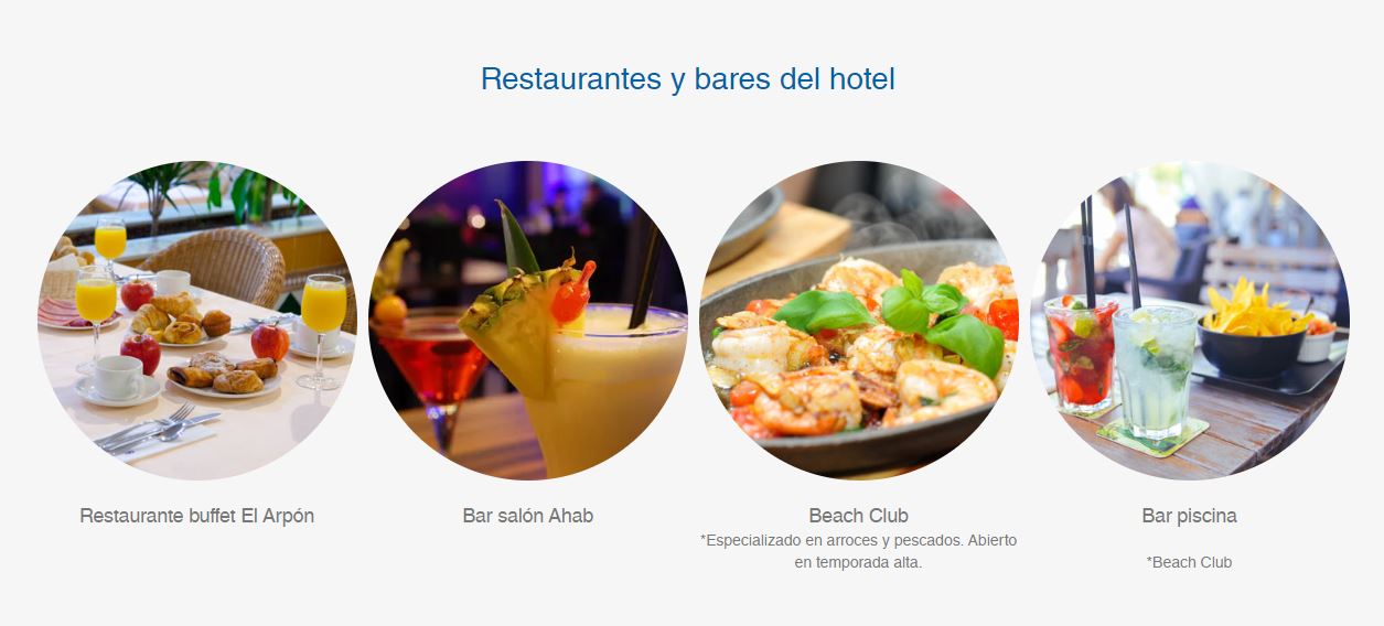 Restaurantes y Bares Hotel Playaballena Aquapark y spa en Cadiz