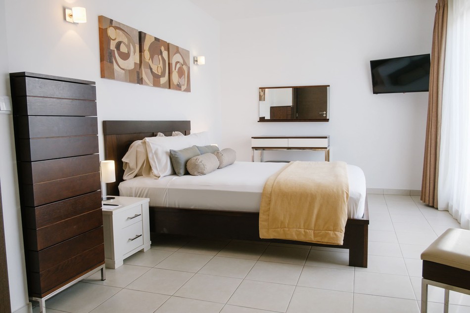 Dormitorio de la Family Suite de dos dormitorios del Meliá Dunas Beach Resort